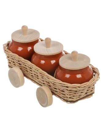 Набор для специй тележка лоза, Специи, НБР ВК-СП-ТЛ