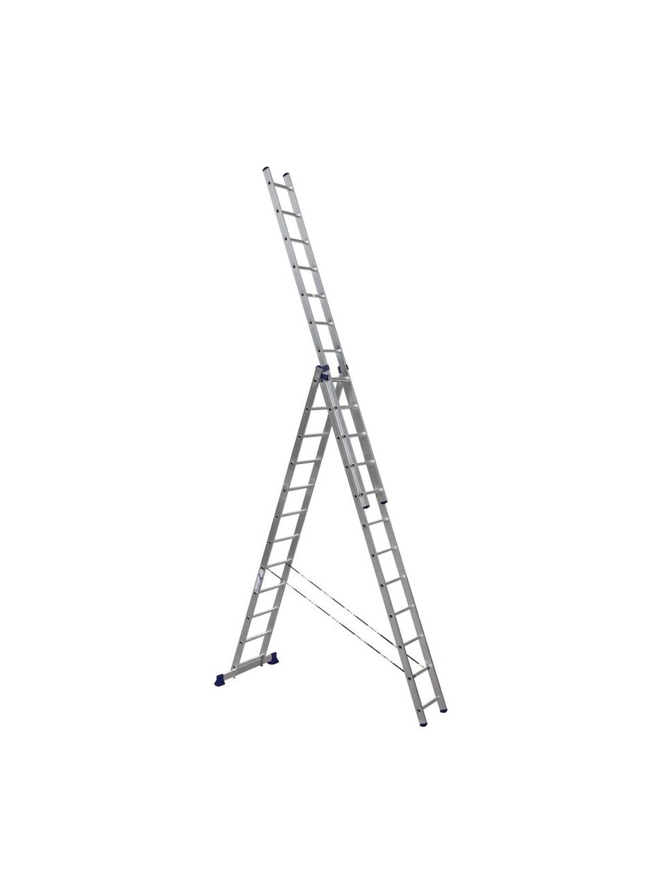 Лестница 3 секции, 12 ступеней, алюминий, 7.86 м, 150 кг, Alumet, 5312
