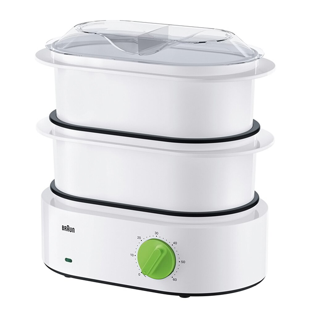 Эл.Пароварка BRAUN FS3000WH 2 корзины 850Вт