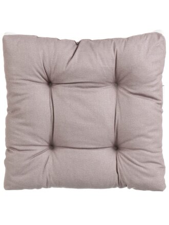 Сиденье мягкое велюр, 40х40 см, бежевое, чехол 100% хлопок, Кантри
