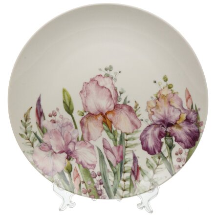 Тарелка обеденная, фарфор, 27 см, круглая, Irises, Lefard, 425-138