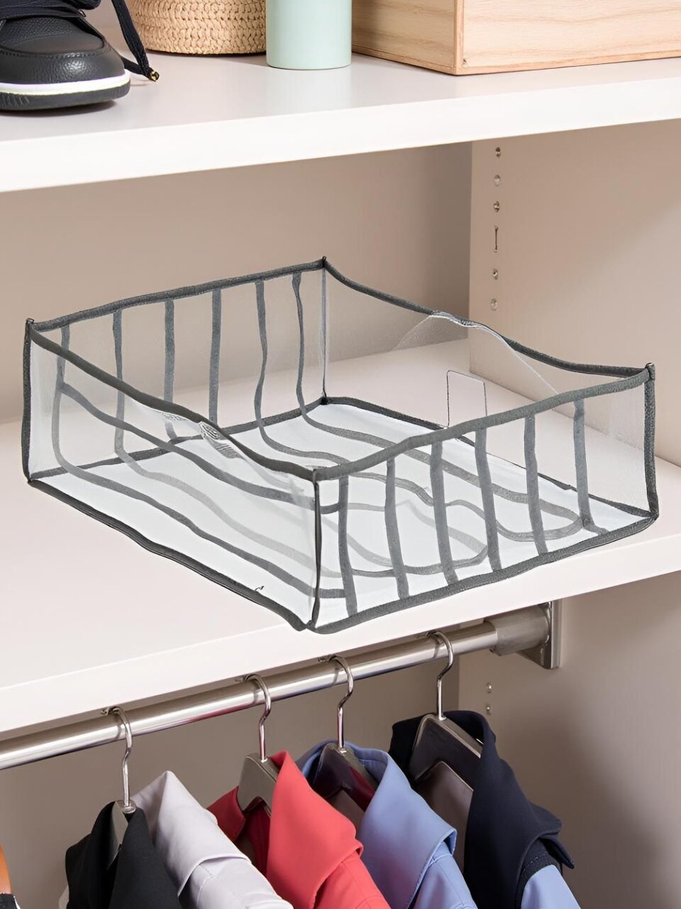 Органайзер для хранения, 6 секций, 32х32х12 см, прозрачный, Y6-10742