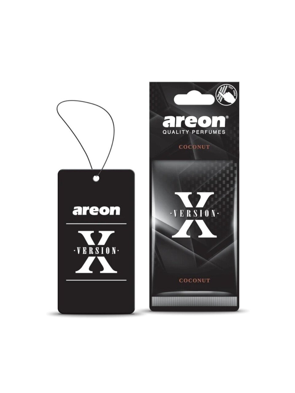 Ароматизатор в машину подвесной, сухой, Areon, X-Version Кокос, 704-AXV-004