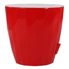 Горшок для цветов пластик, 3 л, 16.5х16 см, красный, Соло Ruby, КШ-6458