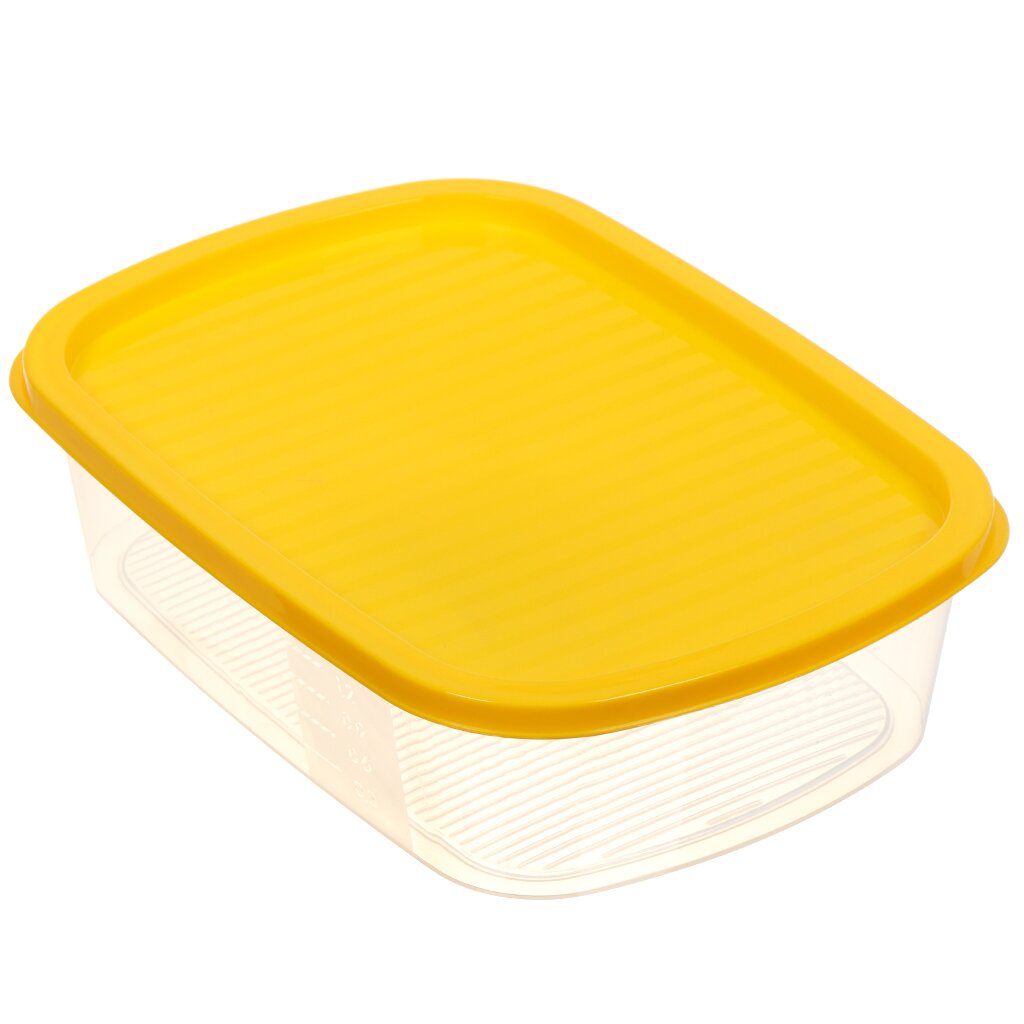 Контейнер пищевой пластик, 1.6 л, прямоугольный, Мультипласт, Умничка, MPU8164 контейнер пищевой пластик 1 л 3 шт прямоугольный biofresh is10712