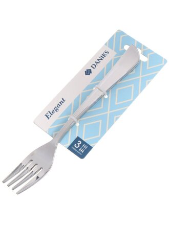 Вилка нержавеющая сталь, 3 предмета, столовая, Daniks, Elegant