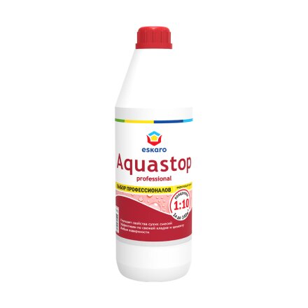 Грунтовка водно-дисперсионная, акриловая, Eskaro, Aquastop Professional, концентрат 1:10, 1 л