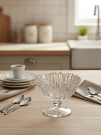 Ваза для конфет, стекло, на ножке, 10.75х14 см, Pasabahce, Aurora, 95833В