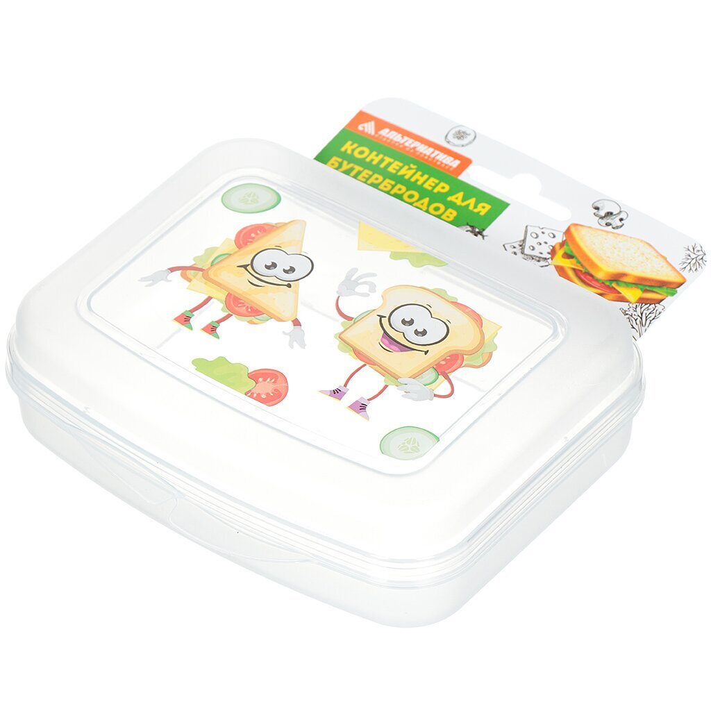 Контейнер пищевой для бутербродов пластик, детский, Альтернатива, Детский, М7245