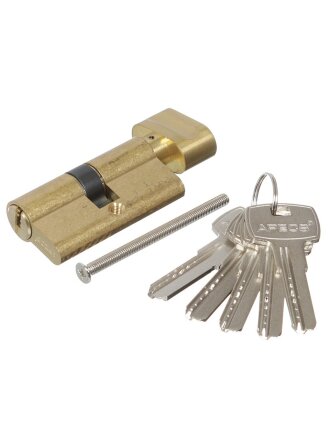 Личинка замка двери Apecs, SM-60-C-G, 3307, 60 мм, с заверткой, 30/30