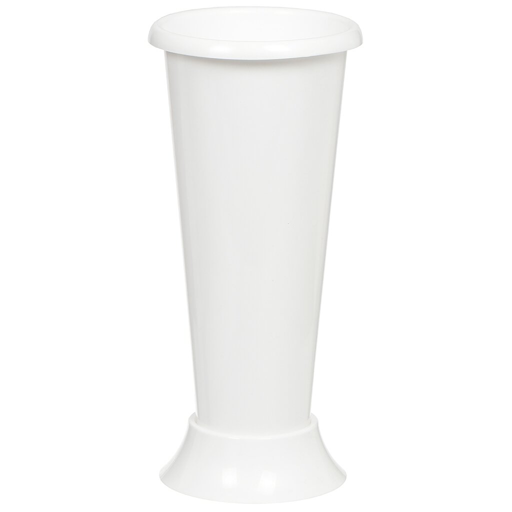 Ваза пластик, напольная, 42.5х20 см, Альтернатива, М6432, белая ваза пластик напольная 42 5х20 см альтернатива м6432 белая