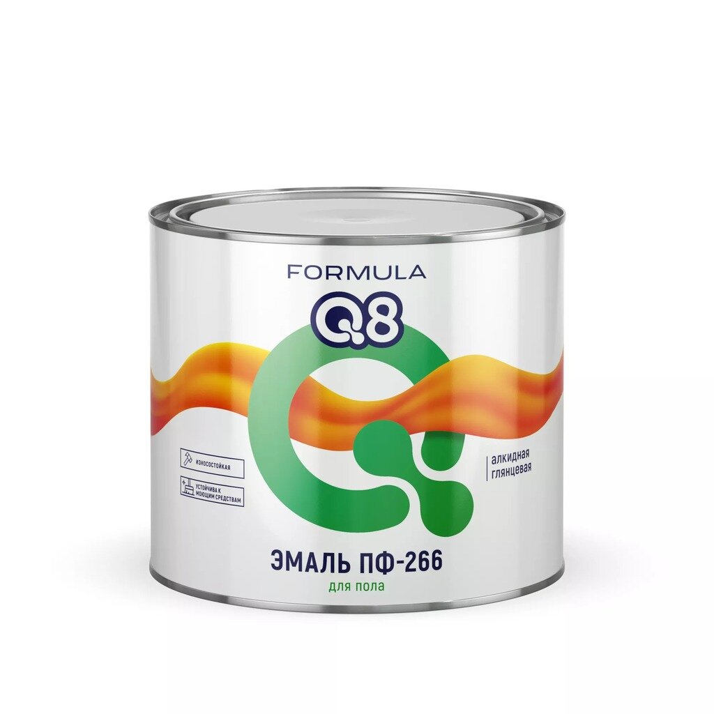 Эмаль Formula Q8, ПФ-266, алкидная, глянцевая, светло-ореховая, 1.9 кг