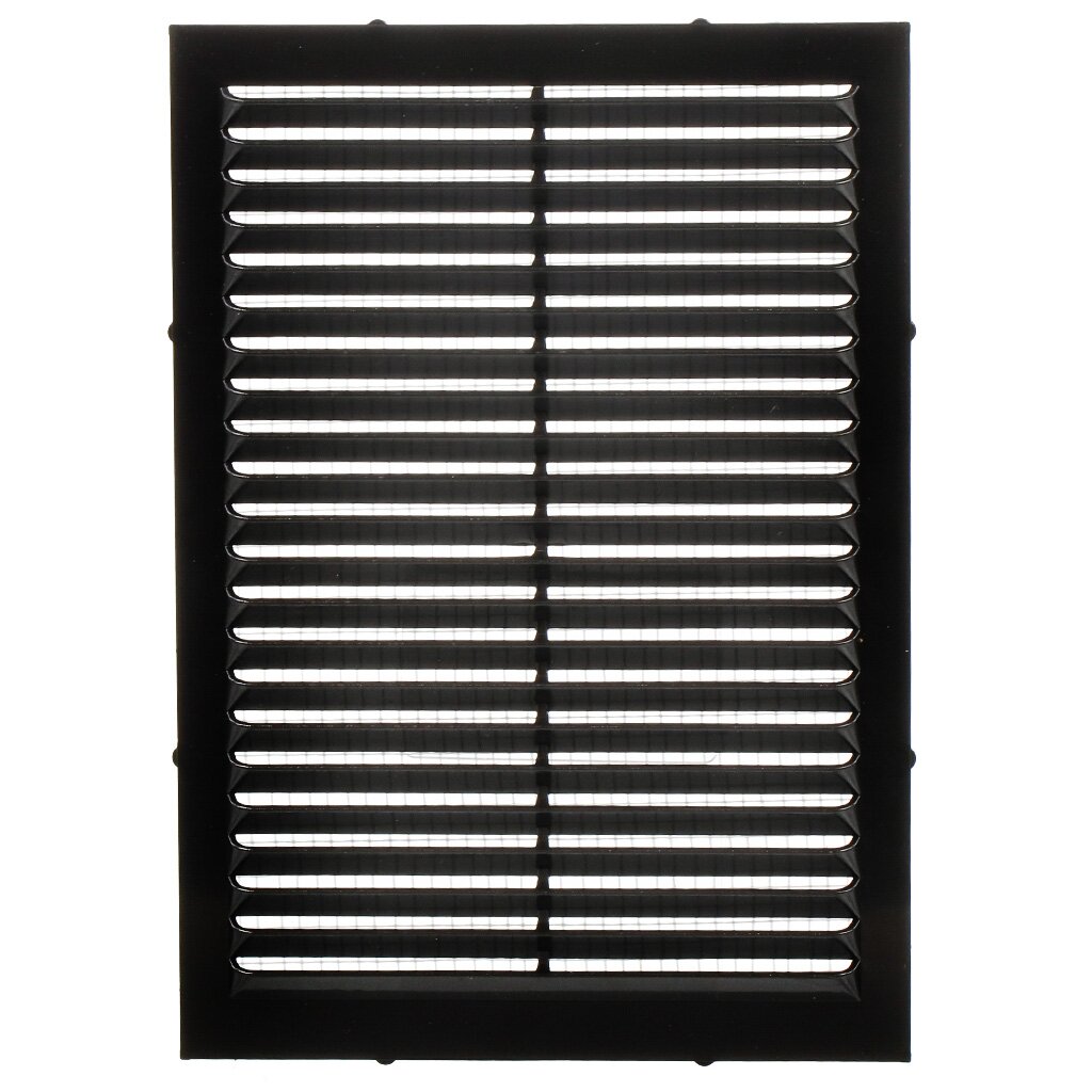 Решетка вентиляционная пластик, вытяжная, 130х190 мм, с сеткой, черная, Viento 2 шт глянцевая черная передняя решетка для bmw e46 3 серии 4 двери 2002 2005 гг