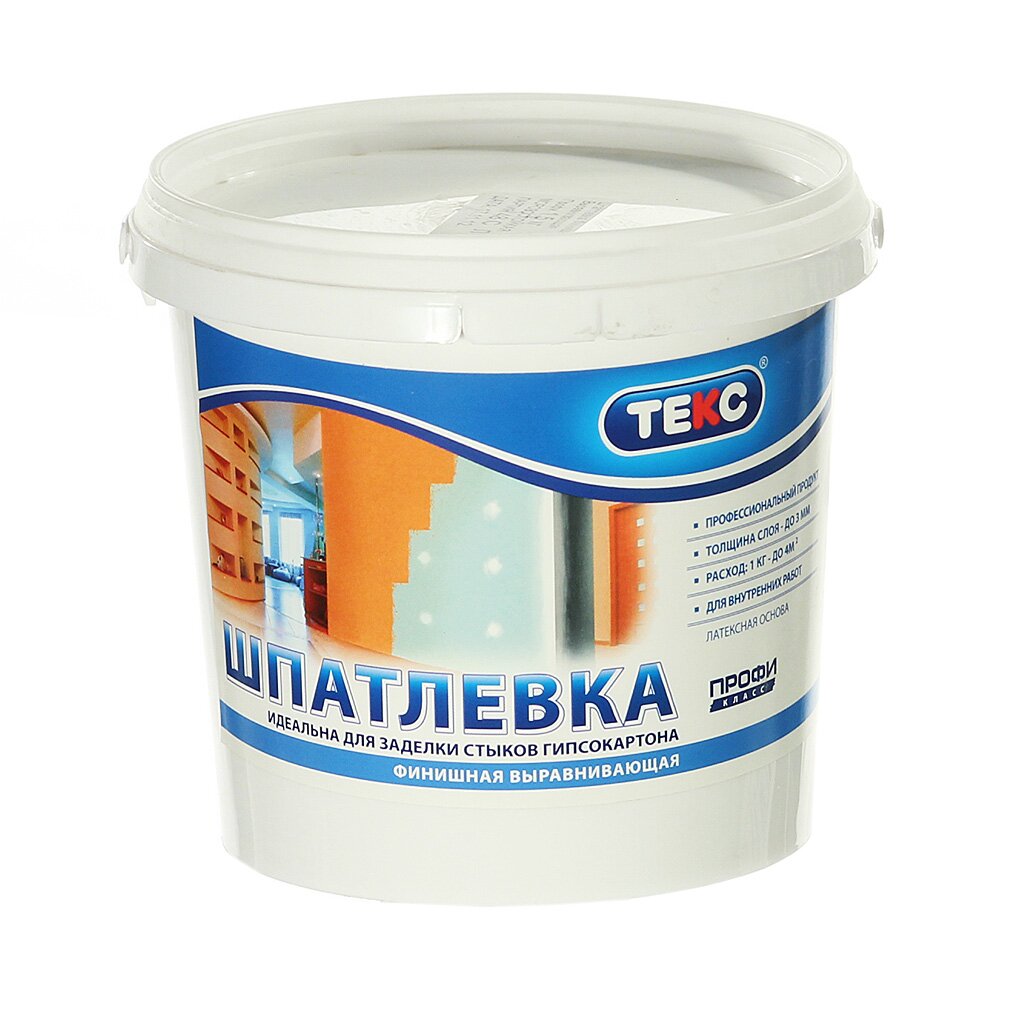 Шпатлевка финишная Текс, 1.5 кг