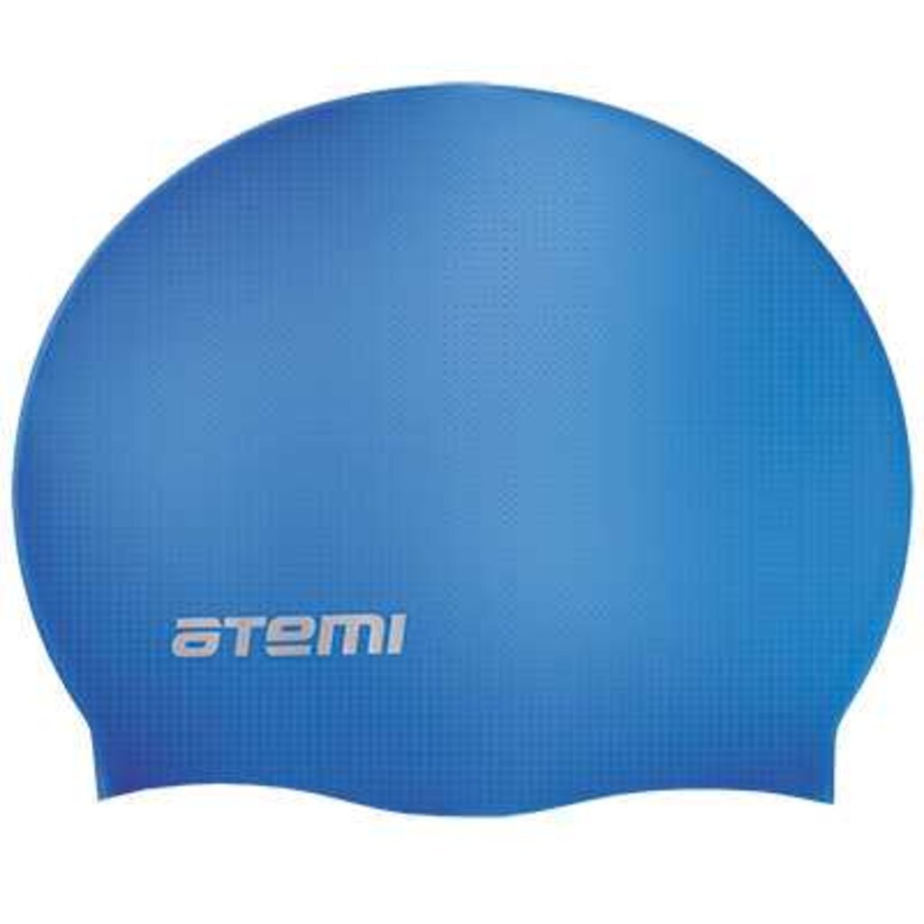 Шапочка для плавания Atemi, силикон (массаж.), голубая, DC501, 00000095792