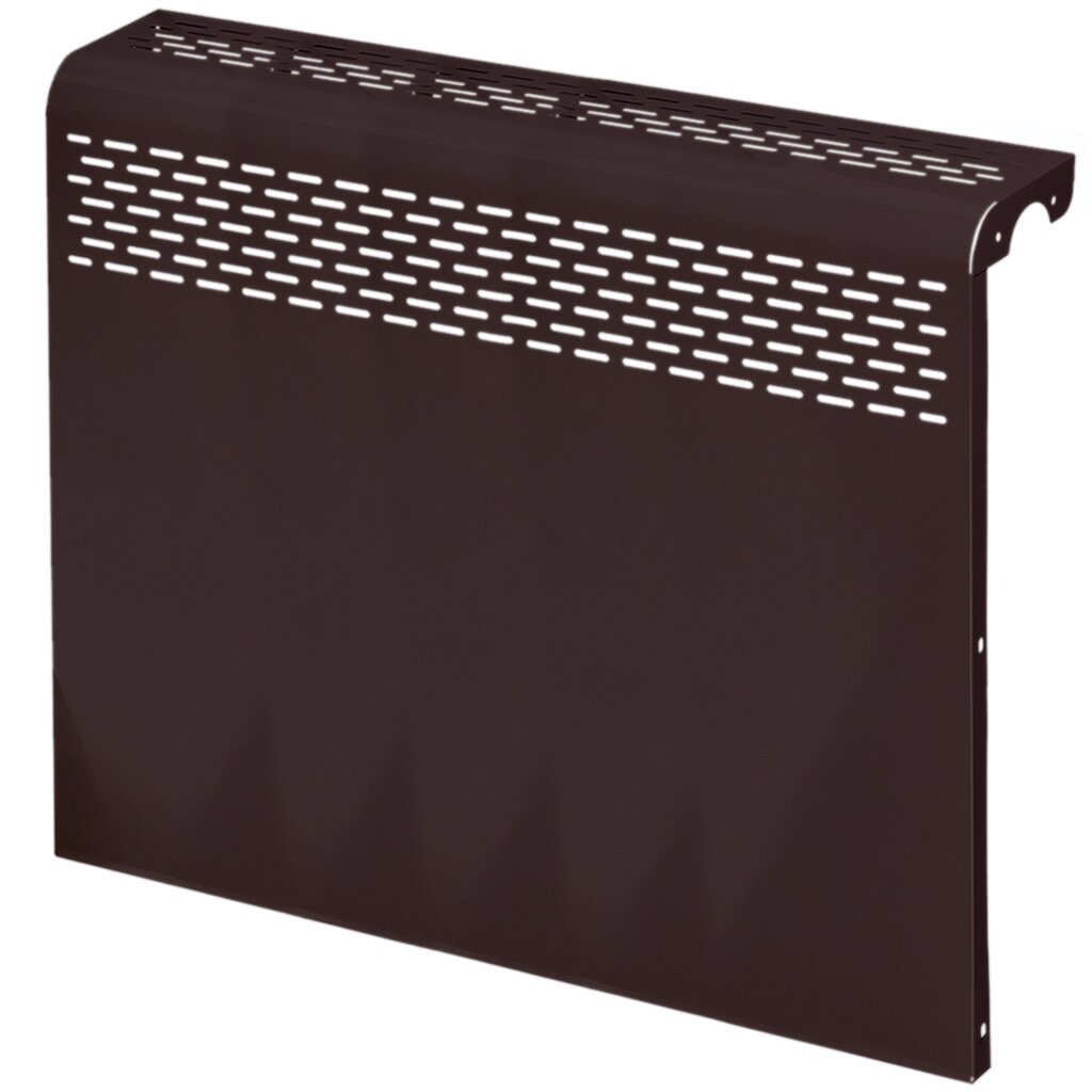 Экран для радиатора, металл, 690х610 мм, коричневый, Люкс, Viento экран для радиатора металл 490х600 мм 5 секций прямоугольный viento люкс