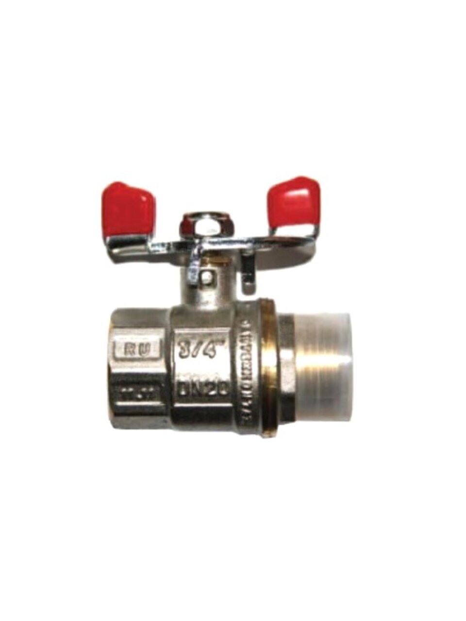 Кран для воды, 3/4&amp;quot;, г-ш, ручка-бабочка, РМС