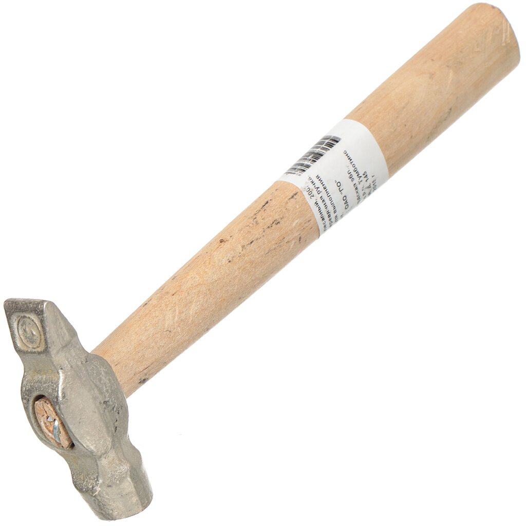Молоток с деревянной ручкой МС-8-0.2, 200 г, с круглым бойком