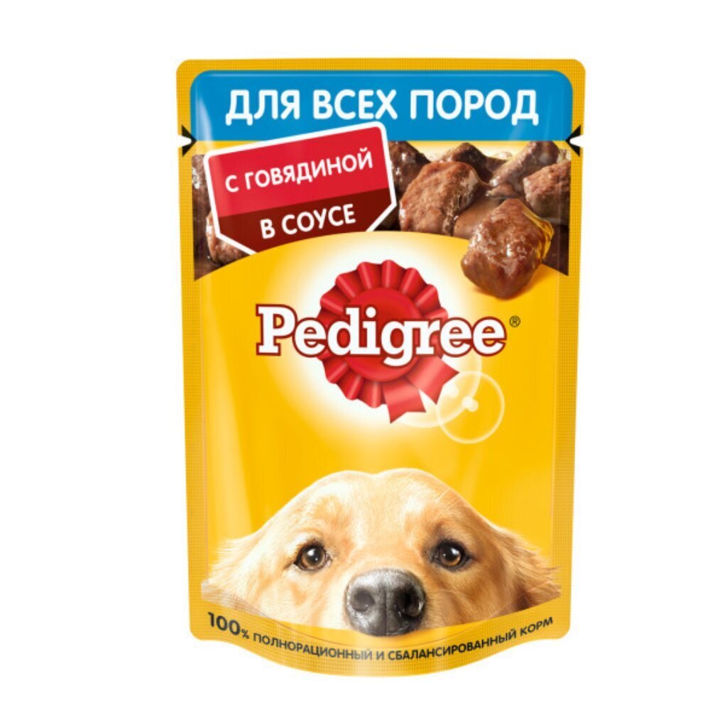 Корм для животных Pedigree, 85 г, для взрослых собак, говядина, F5861
