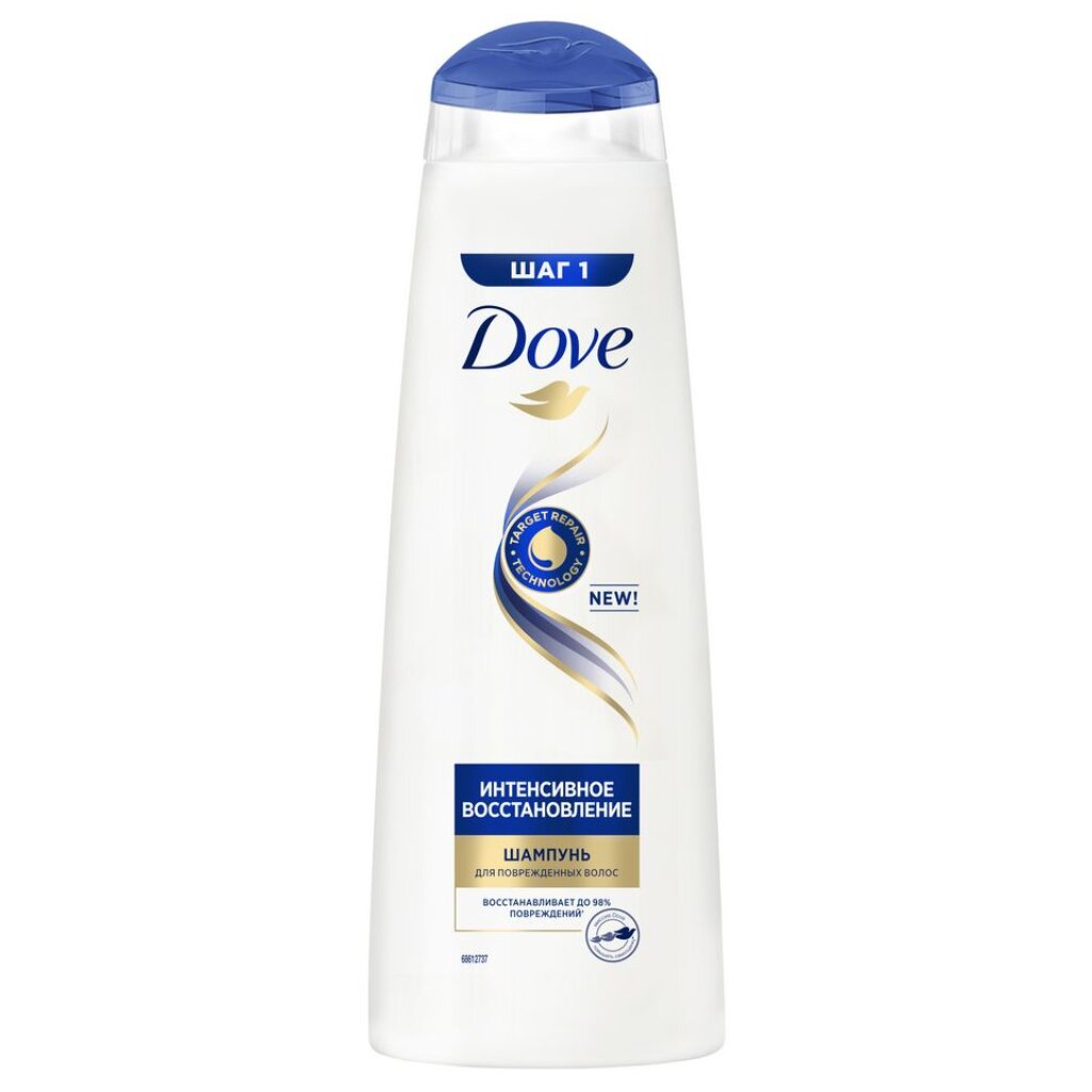 Шампунь Dove, Hair Therapy Интенсивное восстановление, для поврежденных волос, 380 мл фен sencicimen hair dryer hd15 1600 вт серебристый