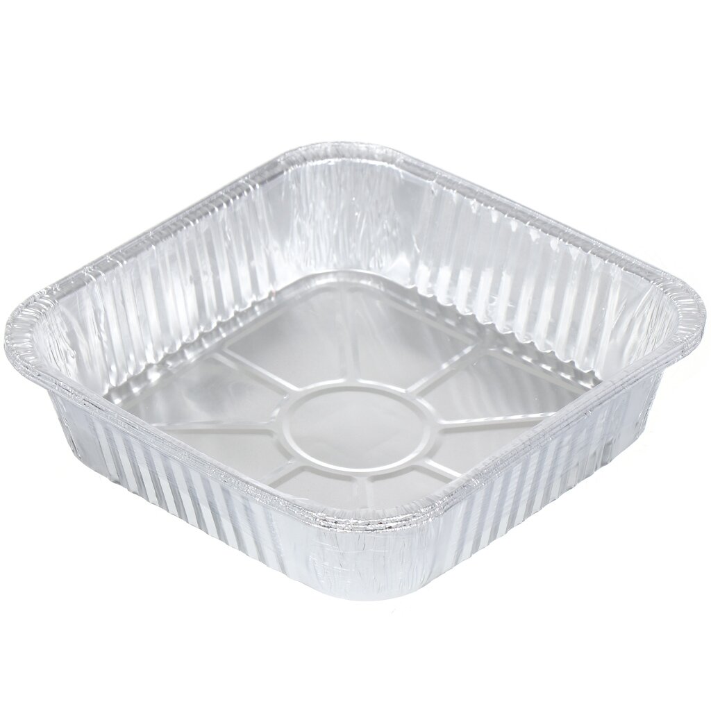 Форма для запекания алюминий, 3 шт, 20.5х20.5х5 см, квадратная, Y4-3271 противопригарный пирог киш флан сковорода формы пирог для пиццы торт форма съемное свободное дно рифленая сверхпрочная выпечка