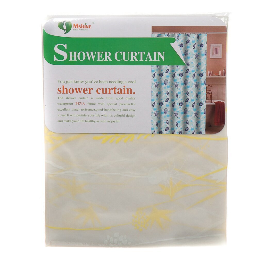 Штора для ванн 180х180 см, Peva, Луг, Y344