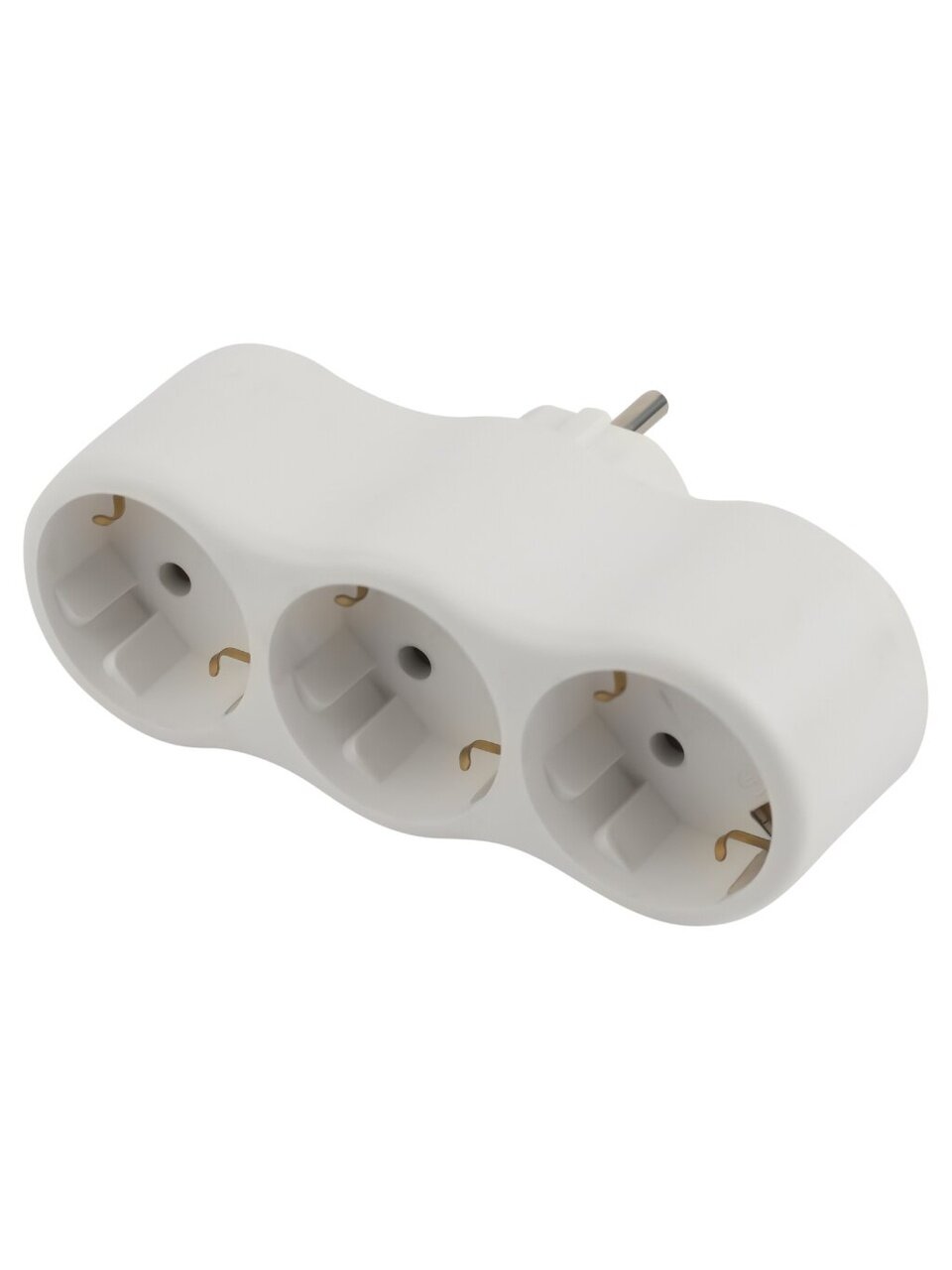 Разветвитель 3 гнезда, с заземлением, 16 А, белый, Эра, SPx-3e-W, Б0053479