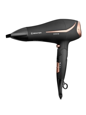 Фен Brayer, 3000BR-BN, 2200 Вт, холодный воздух, 3 режима, 2 скорости, BR3000BN