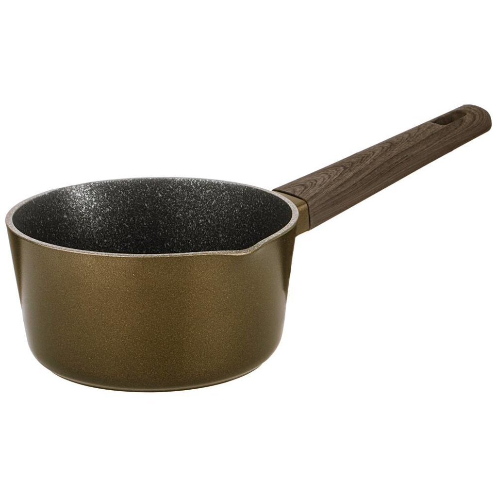 Ковш Agness &amp;quot;spicy&amp;quot; с &amp;quot;мраморным&amp;quot; антипригар.покрытием 1,4 л, 16х8.5 см. цвет: оливковый, 947-544