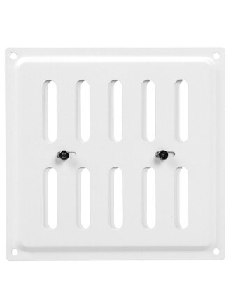 Решетка вентиляционная металл, регулируемая, 150х150 мм, белая, Event, 150х150ВРР