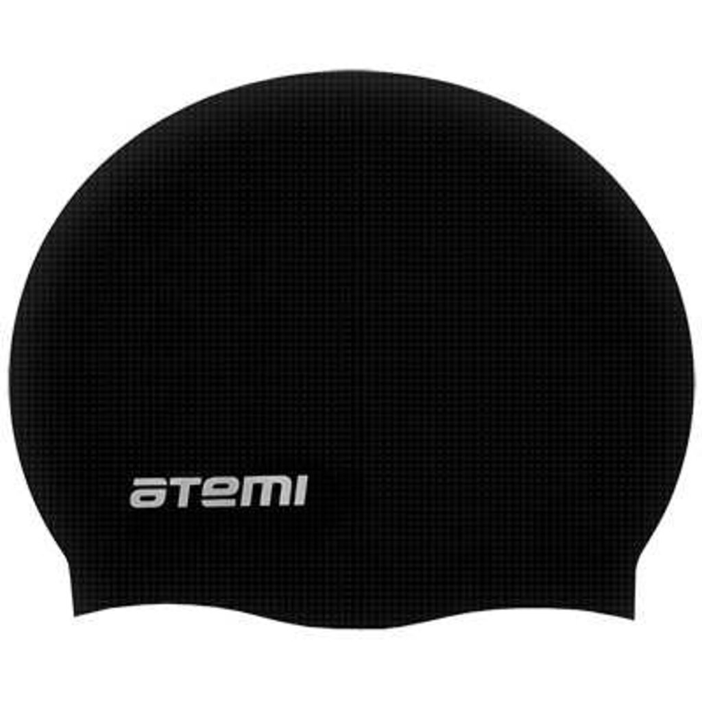 Шапочка для плавания Atemi, силикон (массаж.), черная, DC502, 00000095796