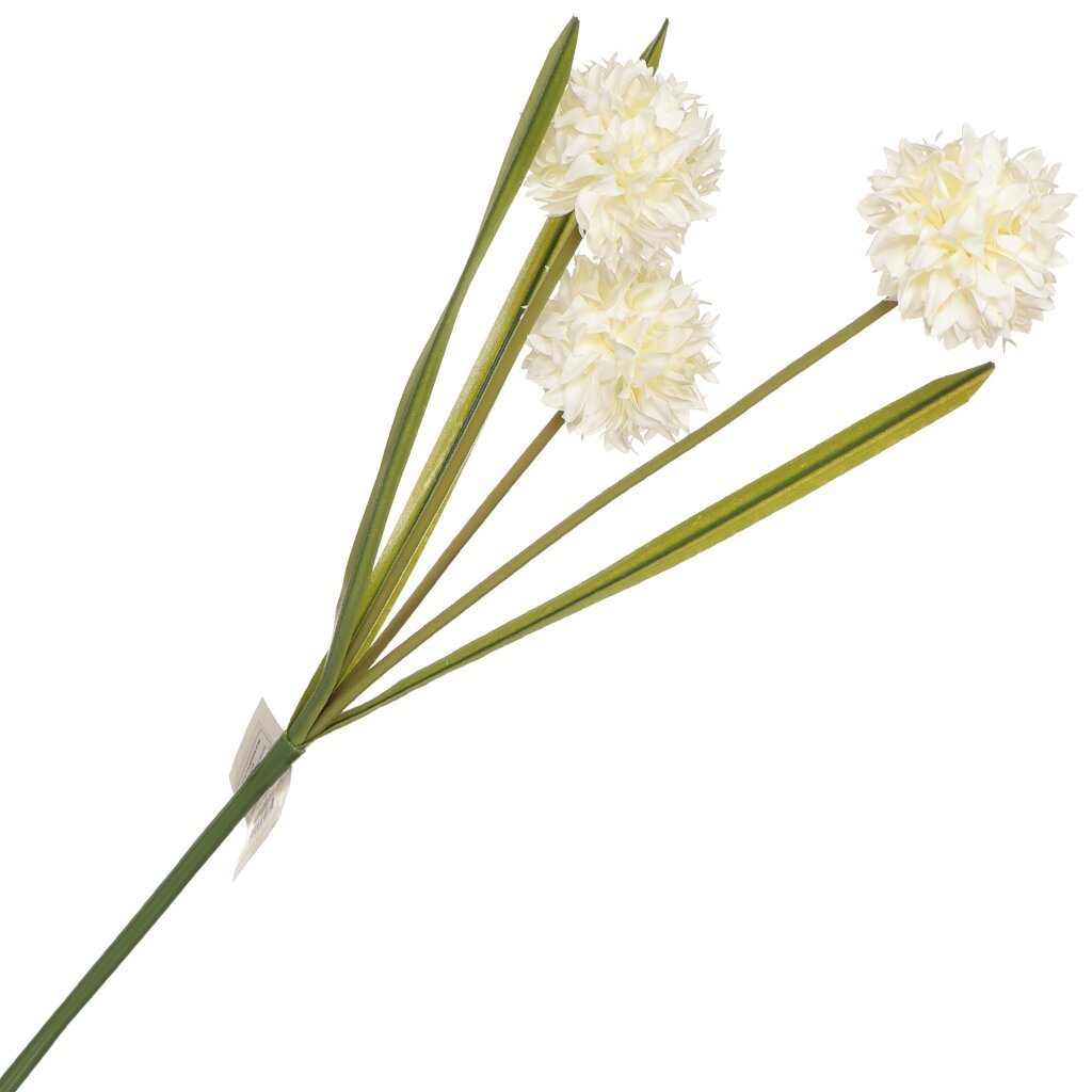 Цветок искусственный декоративный 3 бутона, 77 см, белый, Y3-1526