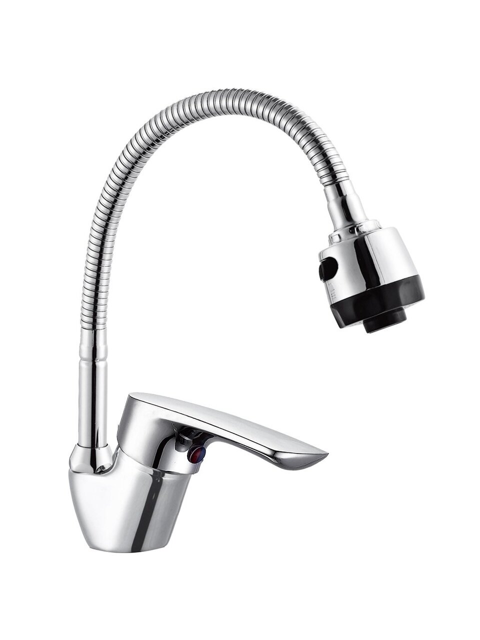 Смеситель для кухни, Juguni, гибкий излив, с картриджем, хром, 0402.969C