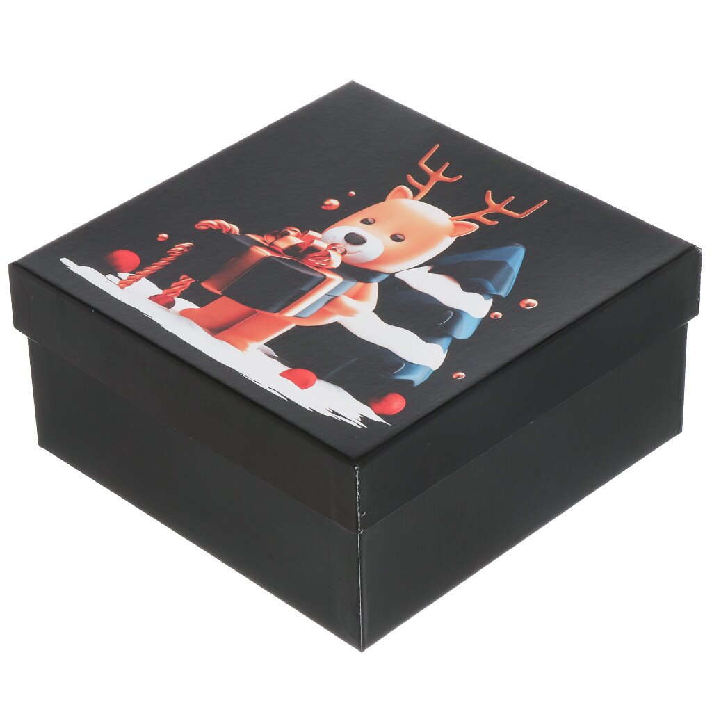 Подарочная коробка картон, 19х19х9 см, квадратная, Время чудес, Д10103К.200.3 подарочная коробка bikson