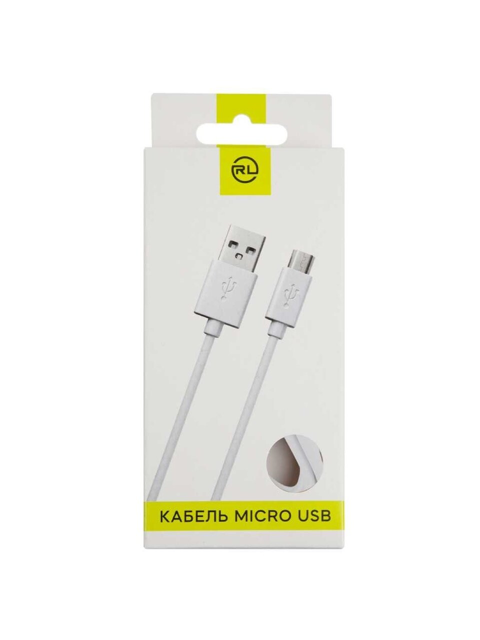 Кабель USB, Red Line, micro USB, 1 м, белый, УТ000008647