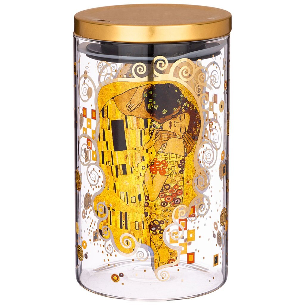 Емкость для сыпучих Agness &amp;quot;поцелуй&amp;quot; 1200 мл. боросиликатное стекло, 887-149