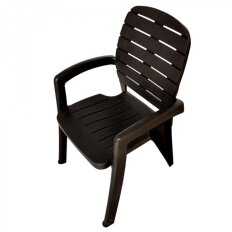 Кресло пластик, Элластик-Пласт, Прованс, 91х41х55 см, шоколадное