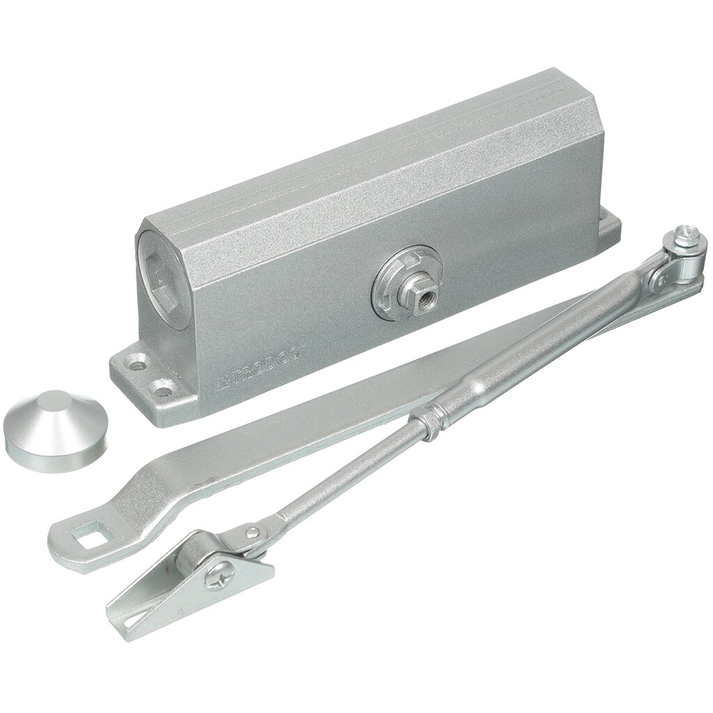 Доводчик дверной Trodos, TD-150, -35°C + 60°C °C, до 150 кг, серебряный, 272021 доводчик дверной