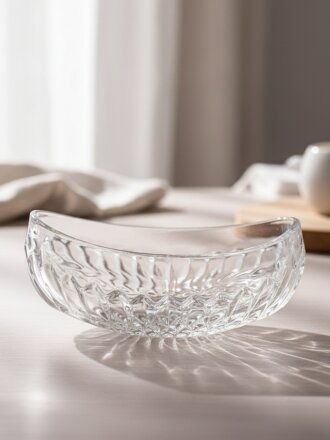 Салатник стекло, овальный, 20 см, подарочная упаковка, Vetro, 120783, прозрачная