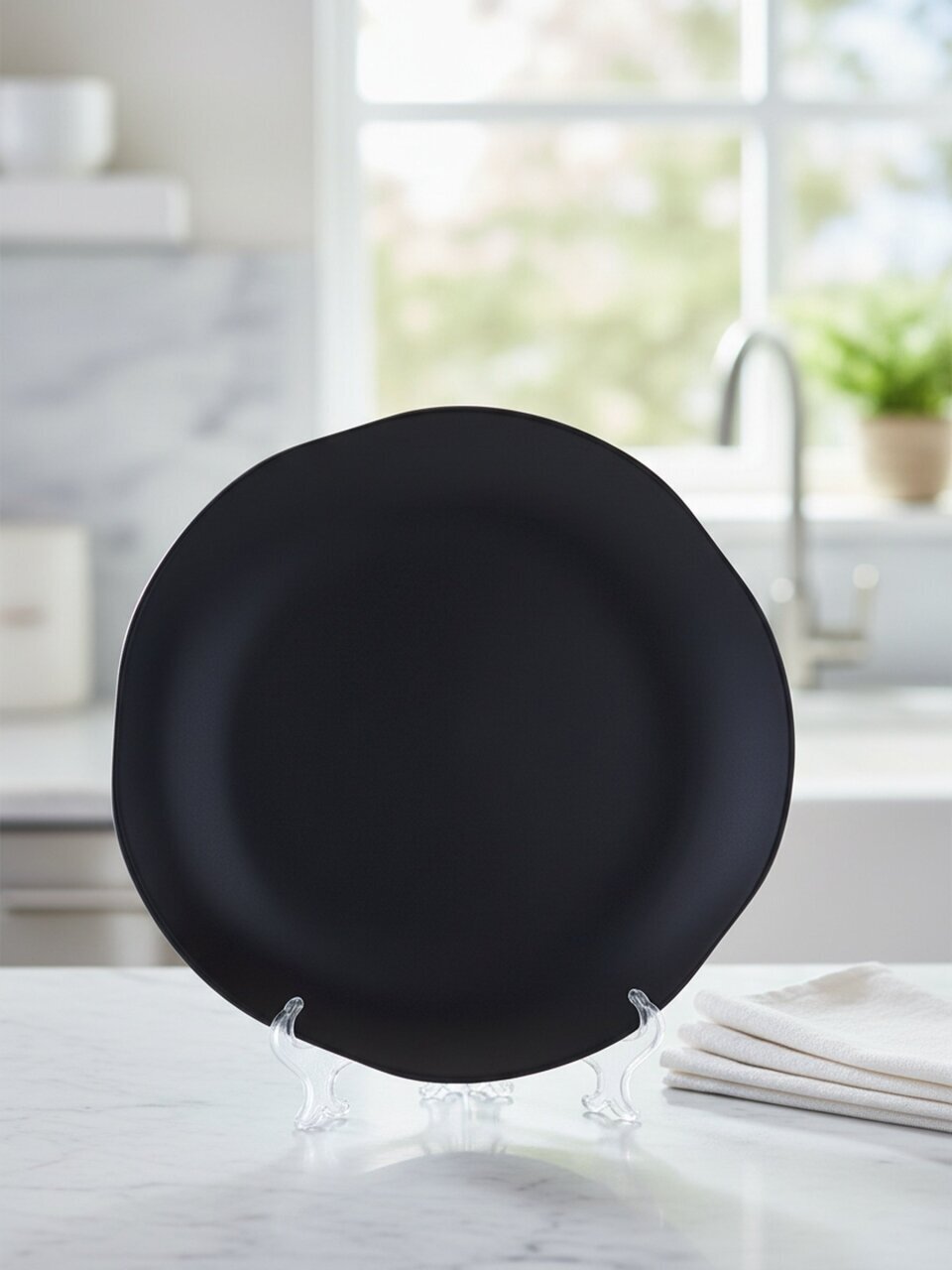Тарелка обеденная, керамика, 27 см, круглая, Elsa, Elrington, 235-61001, черная