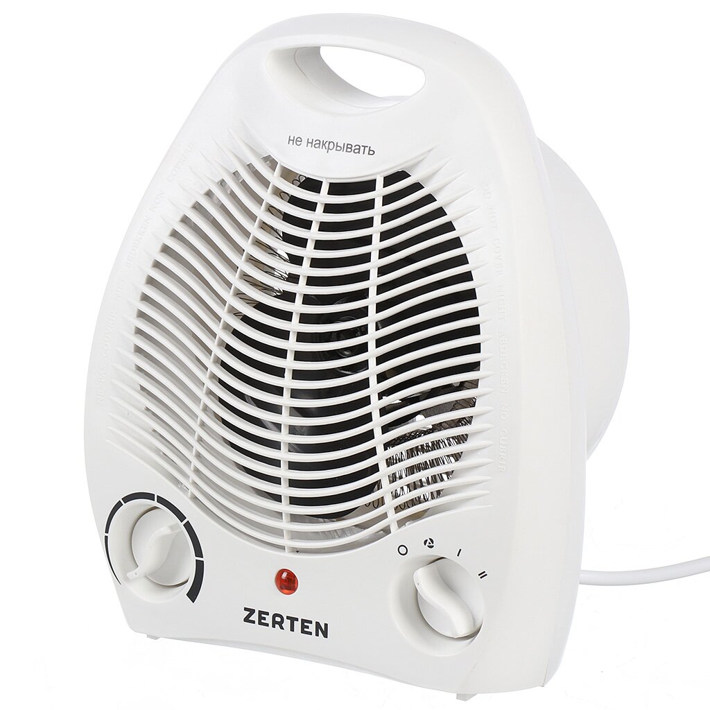 Тепловентилятор Zerten, ZTV-20, 1 секция, напольный, 2 кВт, 20 м2, спиральный подарок для деда мороза