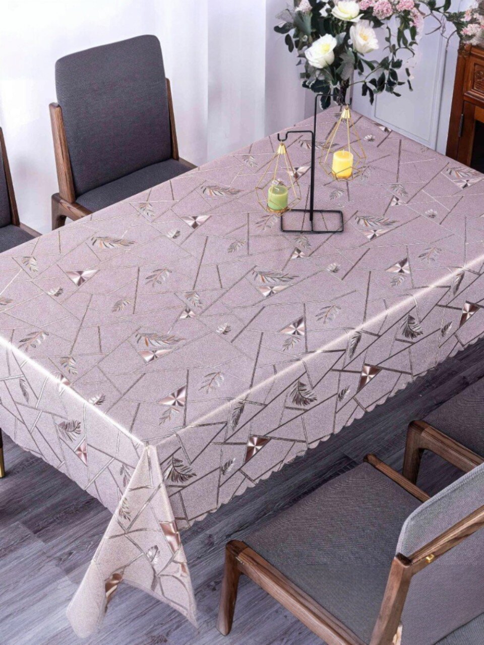 Клеенка Silvano, Металлик, 1.37х20 м, ПВХ на тканевой основе, GY-7153B