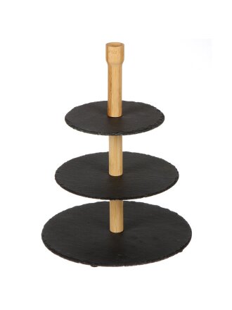 Этажерка сервировочная, 3 яруса, дерево, 18х23х28 см, Apollo, Pisos, PSS-01