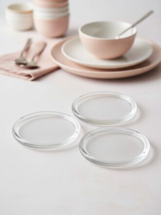 Набор декоративных подсвечников стекло, 3 свечи, 10 см, Pasabahce, Бейзик