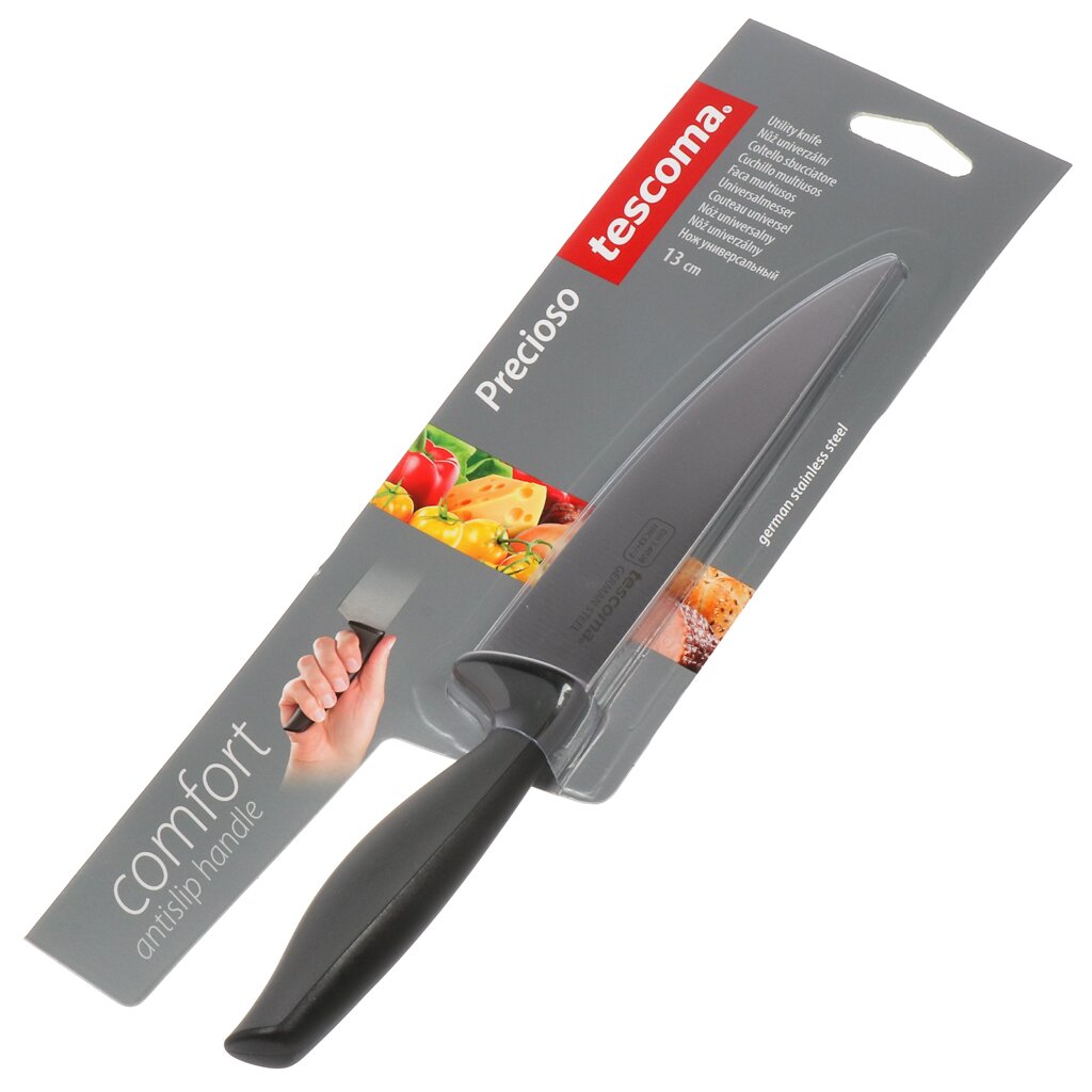 Нож кухонный Tescoma, Precioso, универсальный, нержавеющая сталь, 13 см, 881205 шейкер tescoma