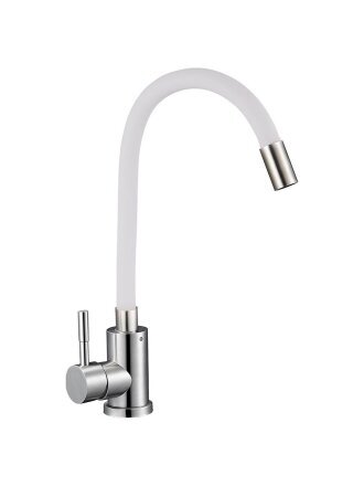 Смеситель для кухни, Solone, гибкий излив, с картриджем, серый, EZA4-F090GY