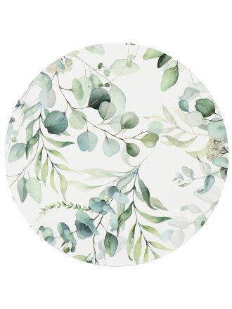 Салфетка для стола пластик, 36х36 см, круглая, Акварель