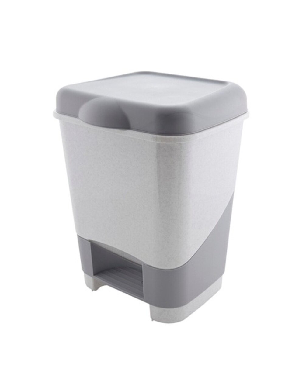 Контейнер для мусора пластик, 20 л, квадратный, педаль, в ассортименте, Полимербыт, С428