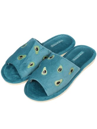 Тапки для женщин, текстиль, в ассортименте, р. 38-39, открытые, А-82-322-05 отк