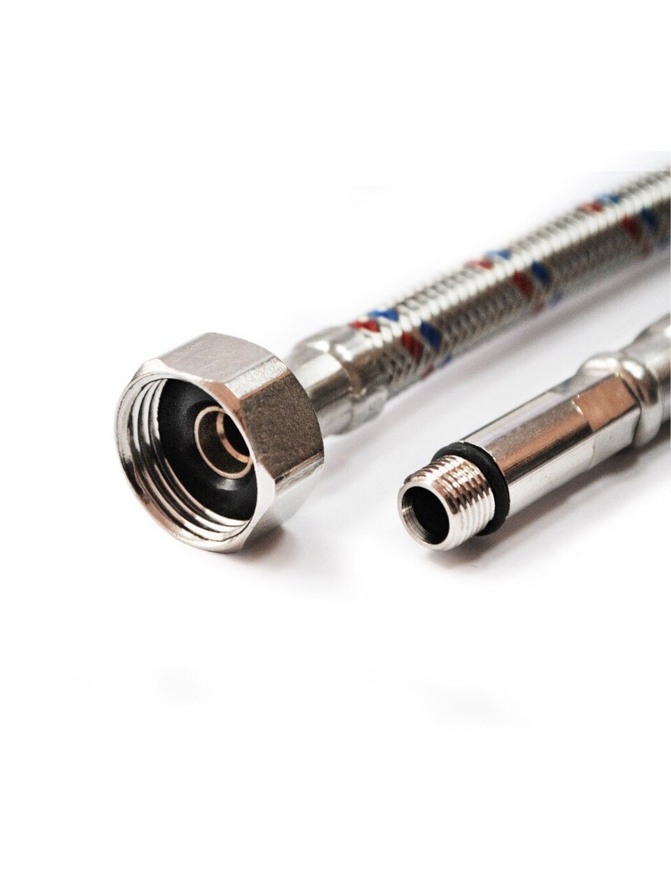 Подводка для воды М10-1/2&amp;quot;х0.3 м, пара, нержавеющая сталь, Valfex
